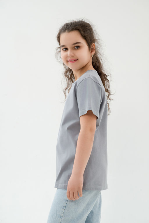 Футболка подростковая из кулирки серая - Амадэль фото 4