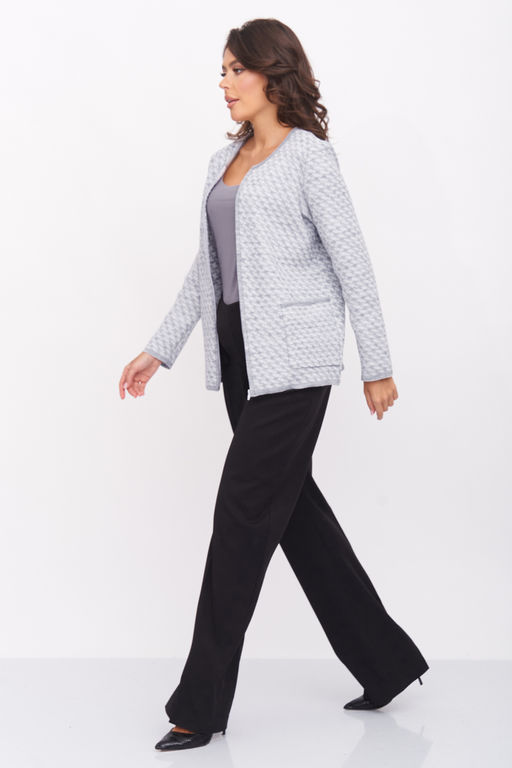 ЗЛАТА Жакет 1-985/светло-серый