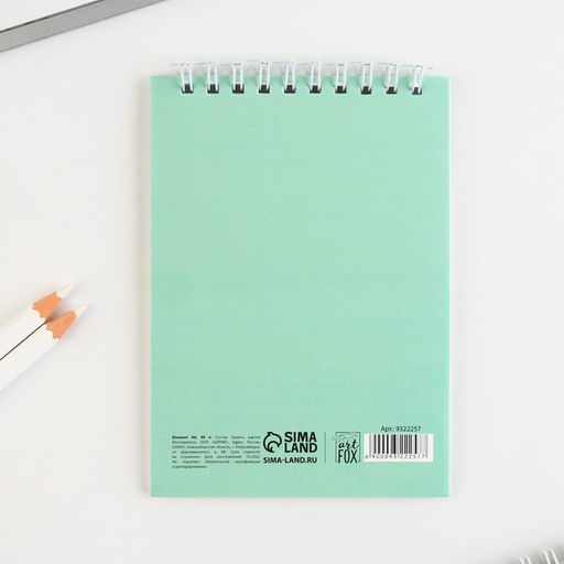 Цена за 10 шт. Блокнот А6, 40 л. на гребне, мягкая обложка Блокнотик милой панды