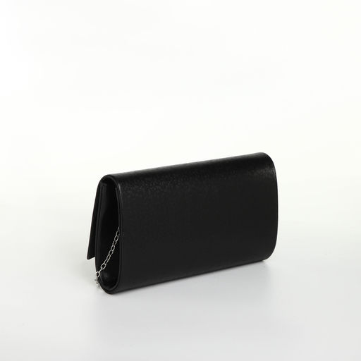 Сумка-клатч женская вечерняя на магните, на цепочке, мерцающая, чёрная