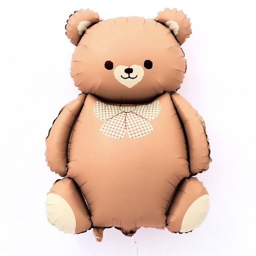 Воздушный шар фольгированный 35" «Мишка с бантом»