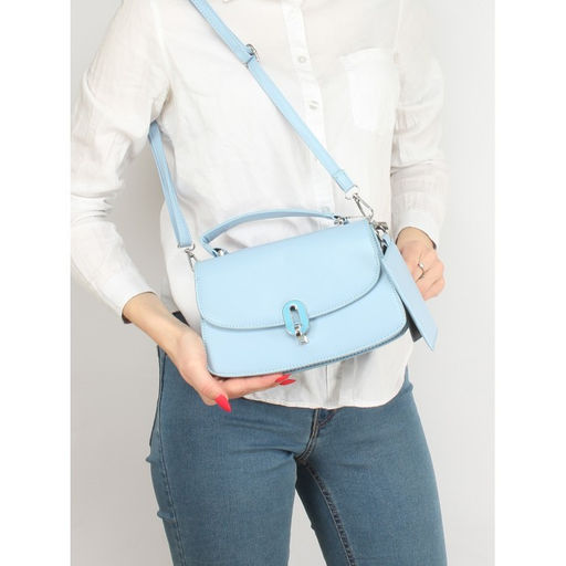 Сумка женская искусственная кожа Ch&K-1072, 1отд, плечевой ремень, голубой SALE 255056 - Adelia фото 5