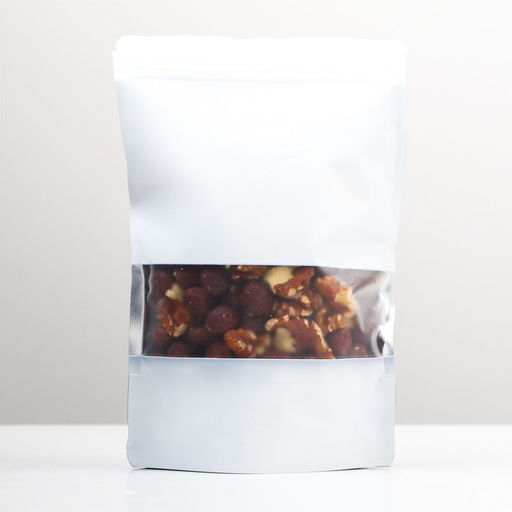 Цена за 100 шт. Пакет дой-пак, матовый, белый с окном, 14 х 20 х 4 см