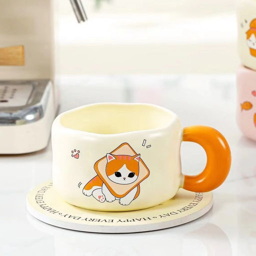 Кружка Cat loves baking, toast (450 ml)