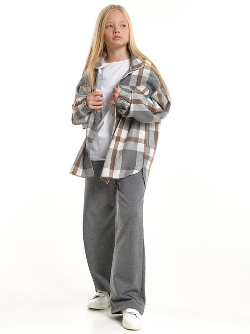 Брюки для девочки палаццо 22-8027 кофе - Mini maxi фото 24