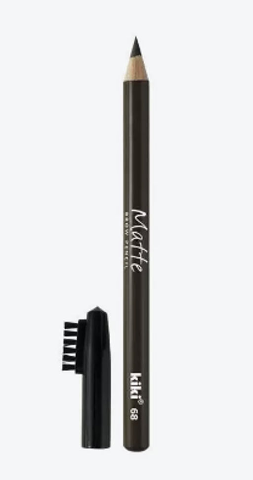 KIKI Карандаш д/БРОВЕЙ с щеточкой Matte 68 черный кофе