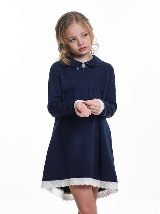 Платье с брошкой UD 7783 т.синий/капелька - Mini maxi фото 5