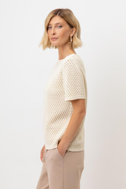 ЕВ 30221/молочный джемпер жен