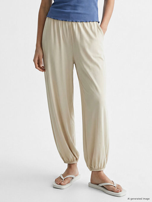 Beli Lastikli Kad?n Jogger Pantolon