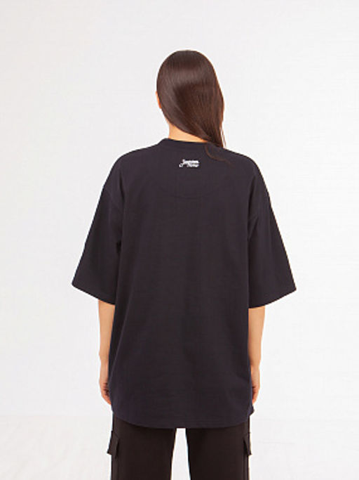 Футболка ЗАПОРОЖЕЦ Blank oversize DEEP BLACK  фото 14