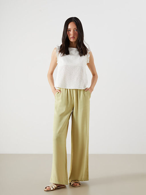 Beli Lastikli Geni? Pa?a Kad?n Pantolon