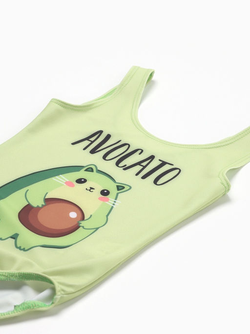 Купальник для девочки слитный KAFTAN: Avocato, зелёный, размер 28 (86-92 см)