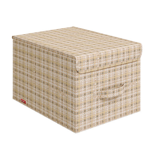 Короб стеллажный с крышкой, большой, 30*40*25 см, LONDON BEIGE, шт - Valiant фото 2
