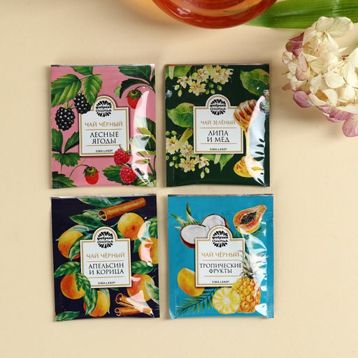 Набор с чаем Любимой мамочке, весовой чай 40 г (2 шт. х 20 г)., чай в пакетиках 21,6 (12 шт. х 1,8 г). - Simaland фото 3