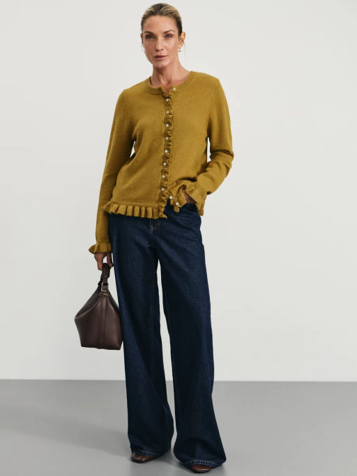 Кардиган с воланами с содержанием шерсти / Zarina фото 2