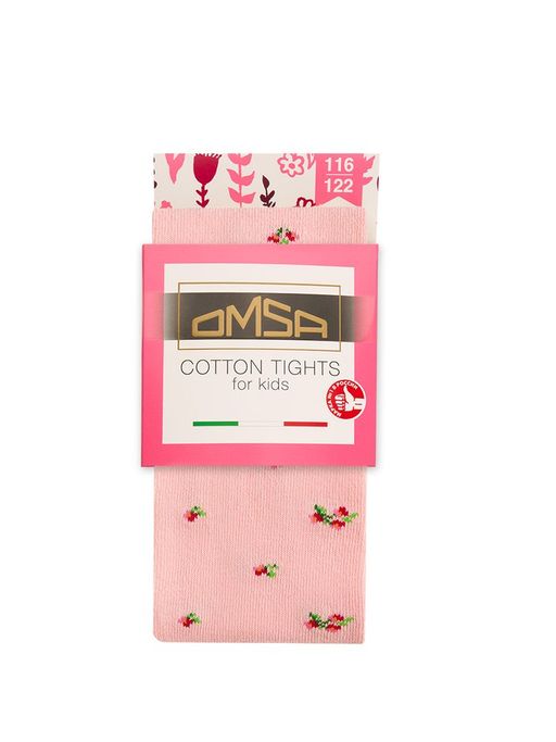 OMSA kids Collant 12Р43-2 с рисунком (розочки) - rosa chiaro  фото 2