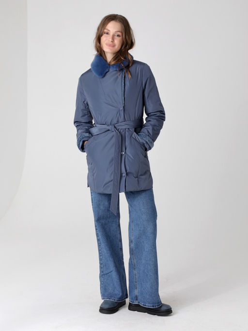 24336 Куртка серо-синий - Dizzyway фото 2