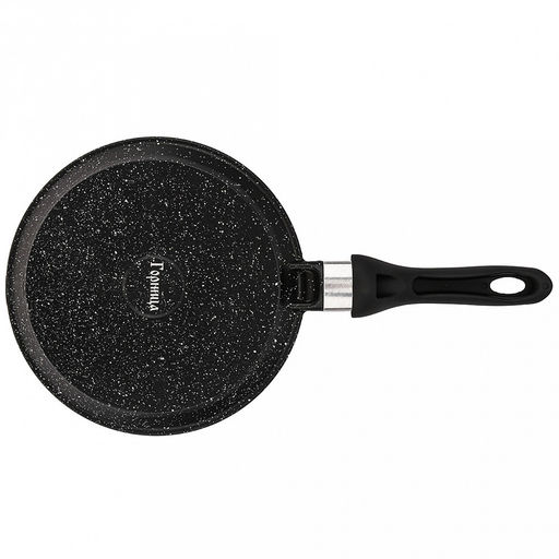 Сковорода блинная с тефлоновым покрытием д22см "Гранит Induction", h2см, s0,3см, ручка из термостойкого пластика (Россия) Подходит для всех видов плит, включая индукционную.