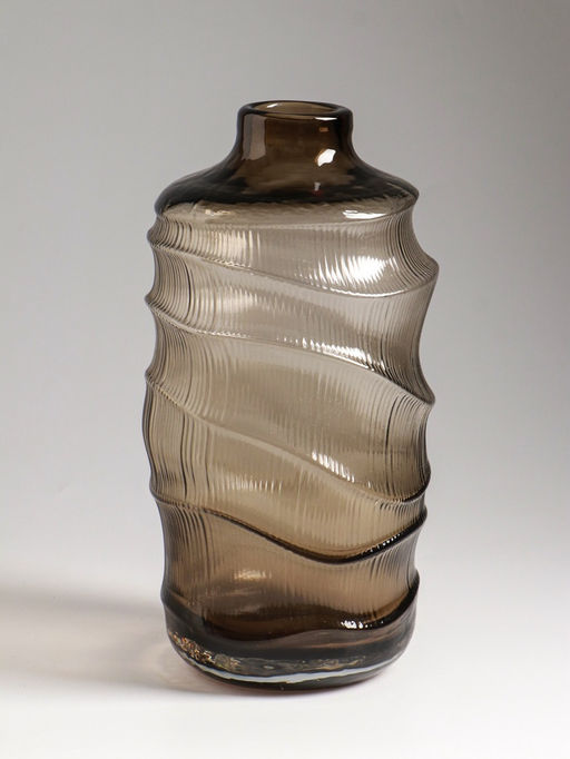 Ваза «Тонье», 28×14 см, стекло, серо-коричневая