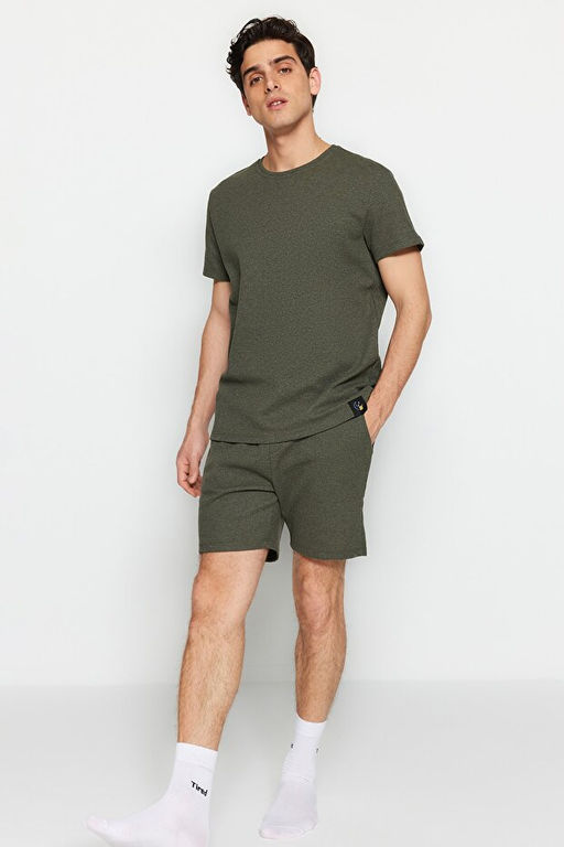 Haki Regular Fit _ortlu Pijama Tak_m_ TMNSS23PT00036 - Trendyolmilla фото 2
