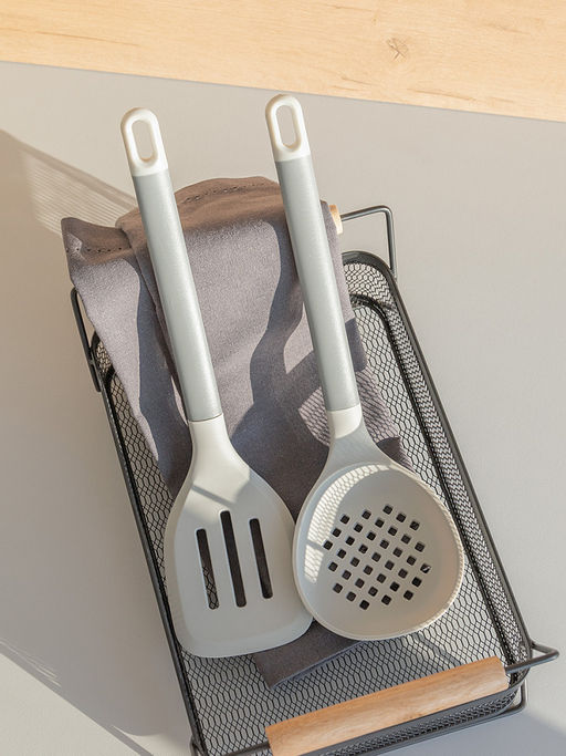 Набор кухонных принадлежностей из 2 шт. серый силикон, нейлон, ПП