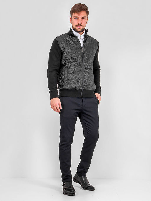 Жакет мужской GREG G139-KF-стёжка D1 (черный)