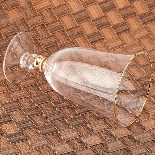 Жаклин Бокал стеклянный 550мл, д10см, h18см, тонкостенное, прозрачное стекло, отводка золотом (Китай) Цена указана за штуку. В коробке 4 штуки. - Домашняя мода фото 6