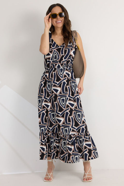 Платье Magia mody 2561 т/синий мультиколор