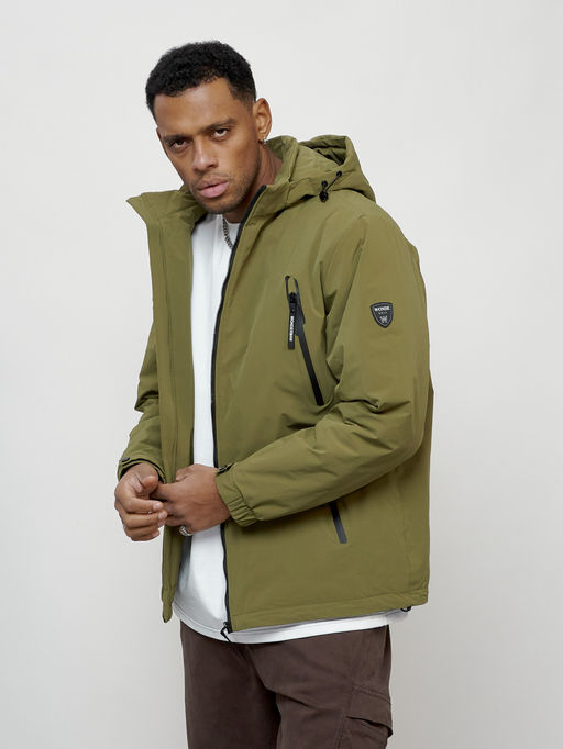 Куртка молодежная весенняя с капюшоном цвета хаки - Mtforce фото 12