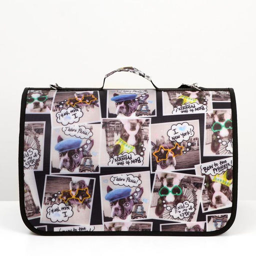 Сумка - переноска для животных с принтом, 46 х 28,5 х 30 см микс - Пижон фото 2