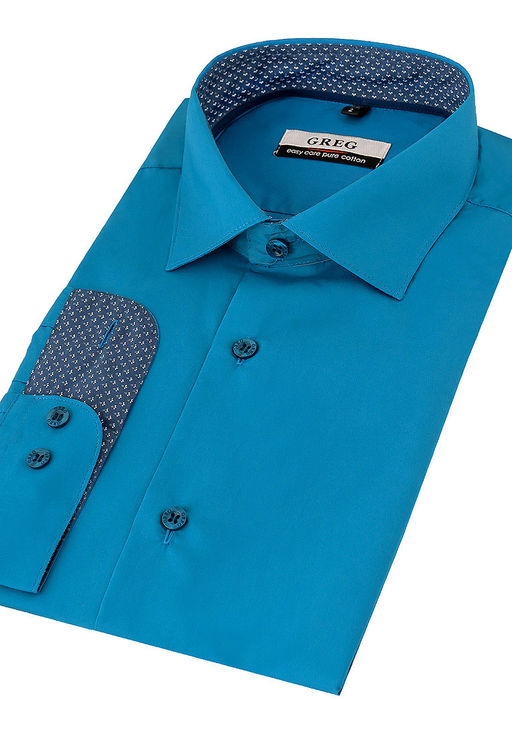 Сорочка мужская длинный рукав GREG 230/131/NB/Z/1p_GB фото 2