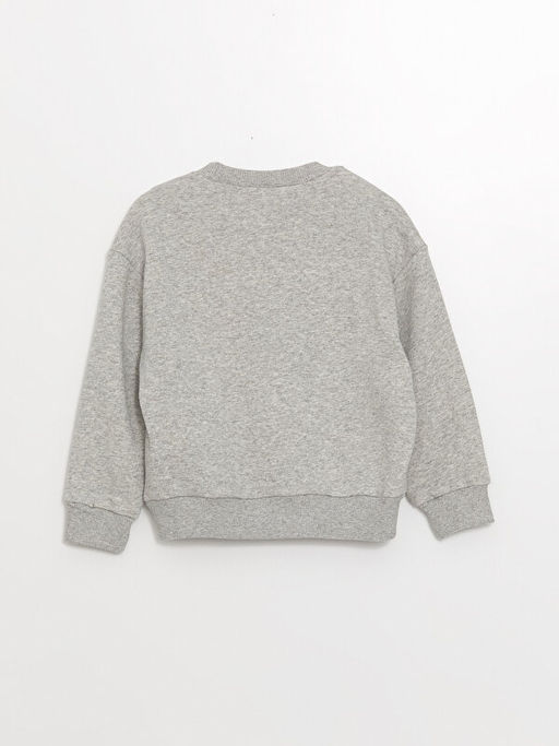 Bisiklet Yaka Bask?l? Uzun Kollu K?z ?ocuk Sweatshirt - Waikiki фото 3