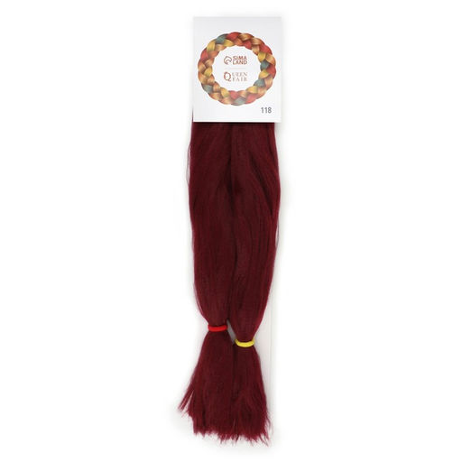 SOFT DREADS Канекалон однотонный, гофрированный, 60 см, 100 гр, цвет бордовый(#118) - Queen fair фото 3