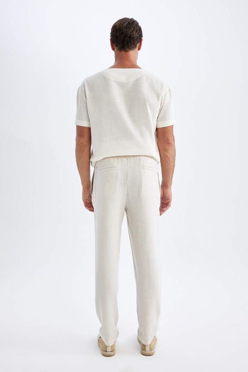 Широкие брюки из смесового льна Relax Fit - Defacto фото 6