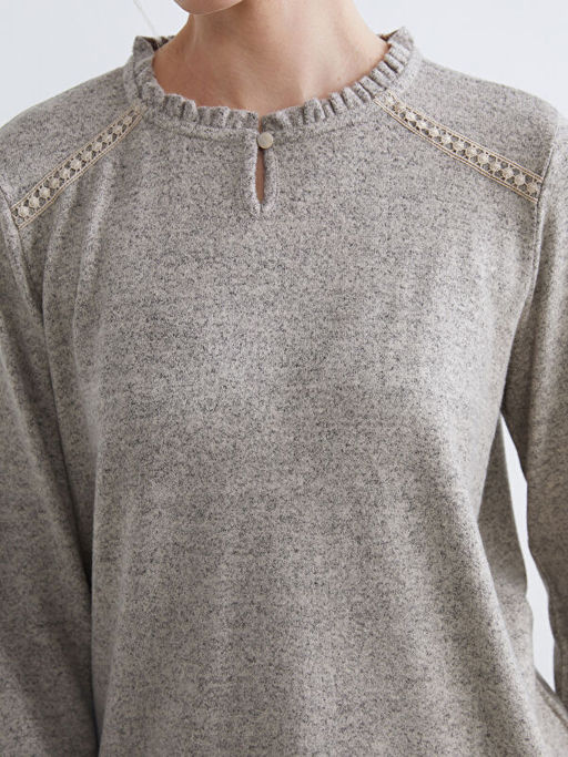 F?rf?rl? Bisiklet Yaka Nak??l? Bluz