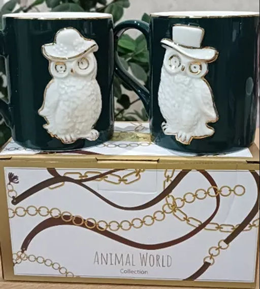 НАБОР КРУЖЕК LEFARD ANIMAL WORLD СОВА 2 ШТ. 380 МЛ  фото 5