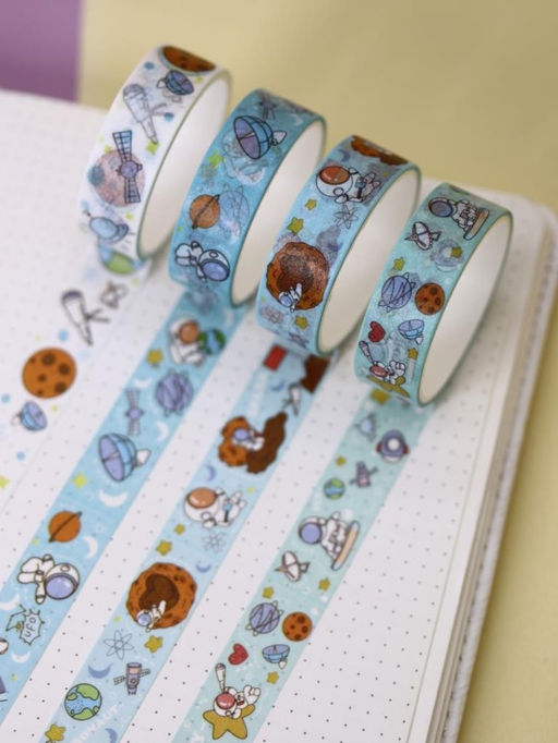Набор декоративного скотча "Little astronaut", light-blue