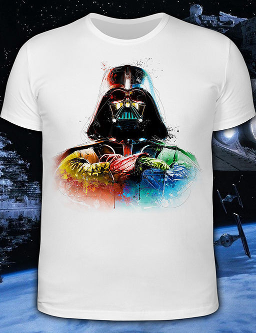 Футболка мужская Fluro Darth Vader