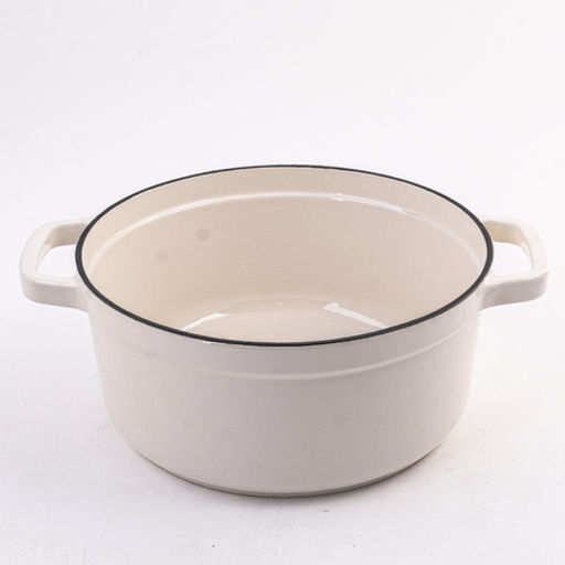 40632 Кастрюля чугун 3,6 л эмаль/покрытие белая MB (х2) - Mayer&boch фото 2