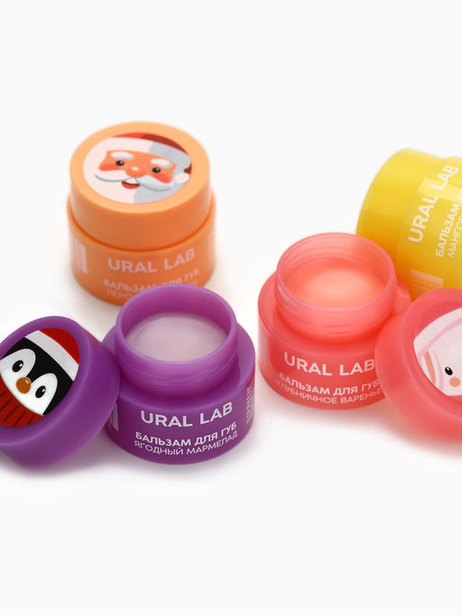 Цена за 5 шт. Бальзам для губ, 3 г, аромат ягодного мармелада, URAL LAB  фото 28