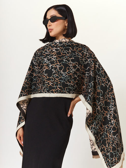 в составе ШЕРСТЬ и КАШЕМИР Большой, мягкий, теплый двусторонний палантин - Tantino фото 6