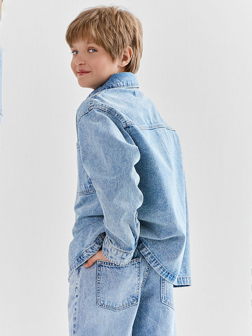 Куртка джинсовая для мальчиков оверсайз - Mark formelle фото 4