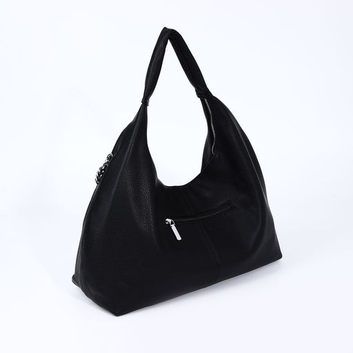 Сумка-мешок на молнии, наружный карман, цвет чёрный - Simaland фото 2