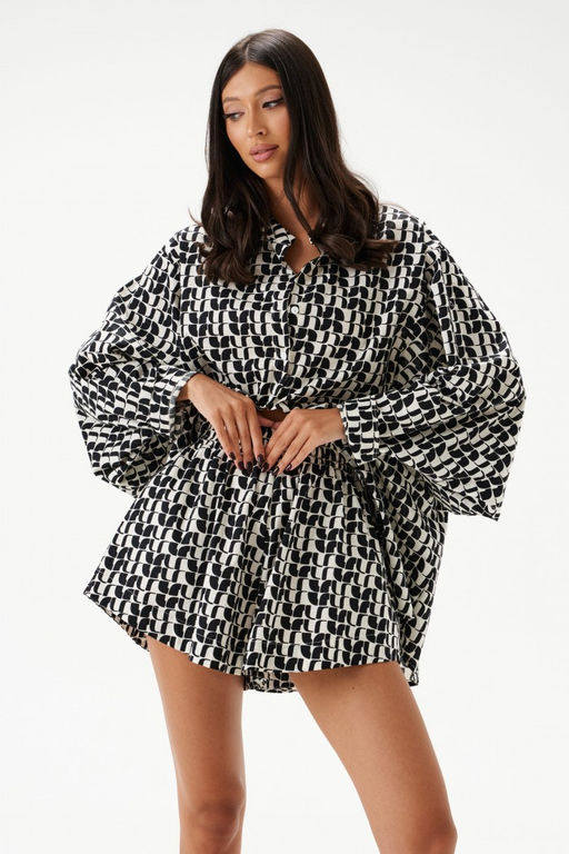 Блузка Annete А2210 свободного кроя с абстрактным принтом  фото 6