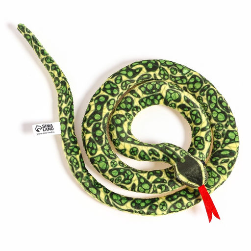Мягкая игрушка Змея, 108 см, цвет зелёный - Simaland фото 7