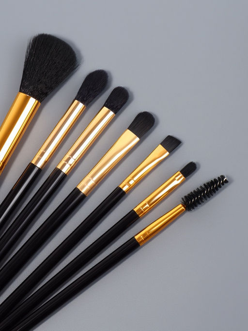 Набор кистей для макияжа SMOKY, 7 шт., чехол на молнии, чёрный