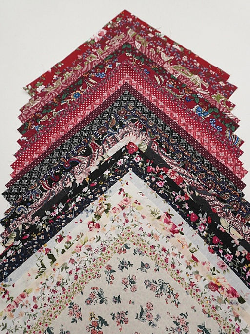 Набор тканей для рукоделия Импортный хлопок: Кармина, 20*20 см, 25 шт - Купава фото 8