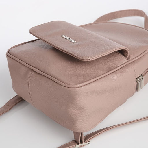 Рюкзак-мини женский TEXTURA, на молнии, размер 22×10×28 см, пудровый