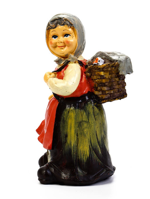 Садовая фигура из полистоуна «Бабушка с гусем», 10×10×20 см, Greengo