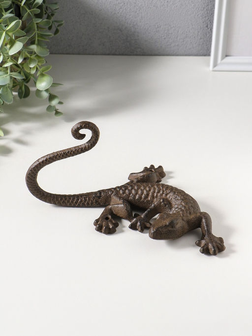 Крючок декоративный чугун "Ящерица" 20х15х11 см